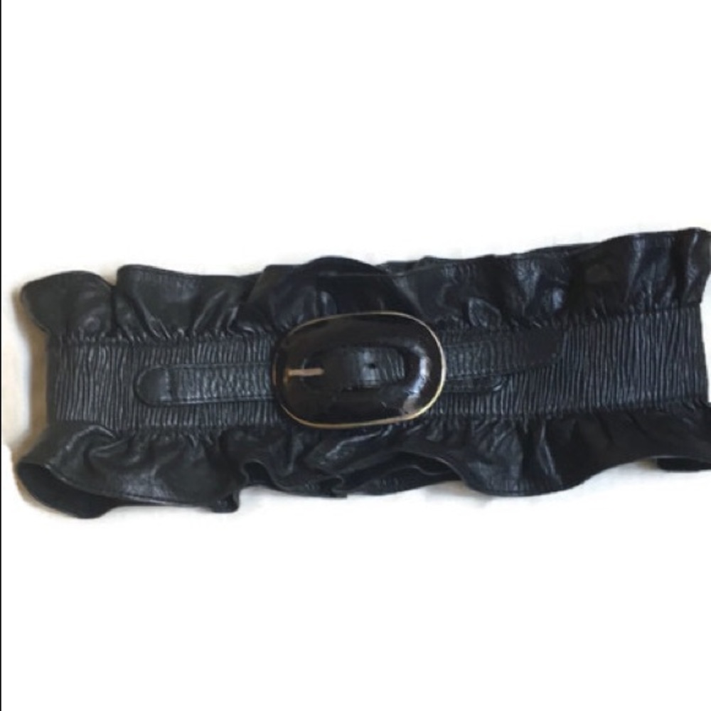 Marciano black ruffle belt